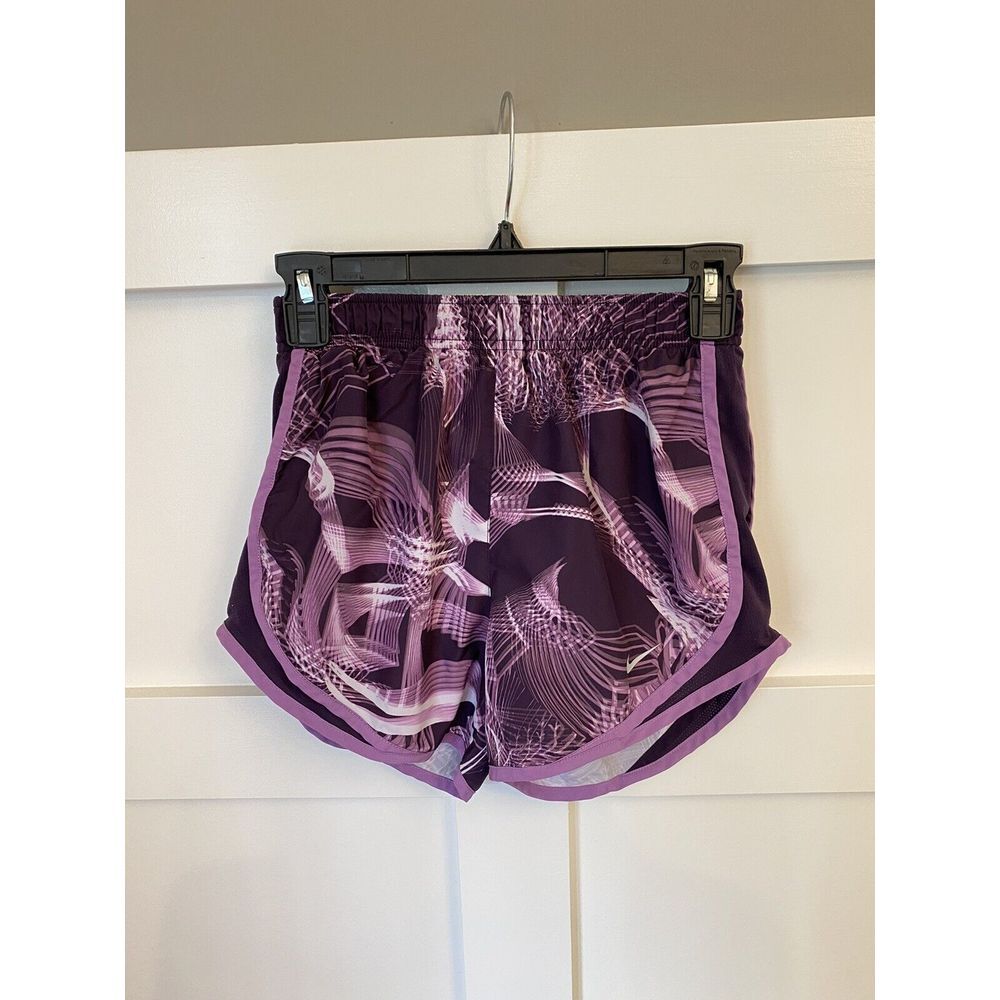 Nike Womens‎ XS Running Shorts Dri-Fit Lined Side Vents Purple Floral